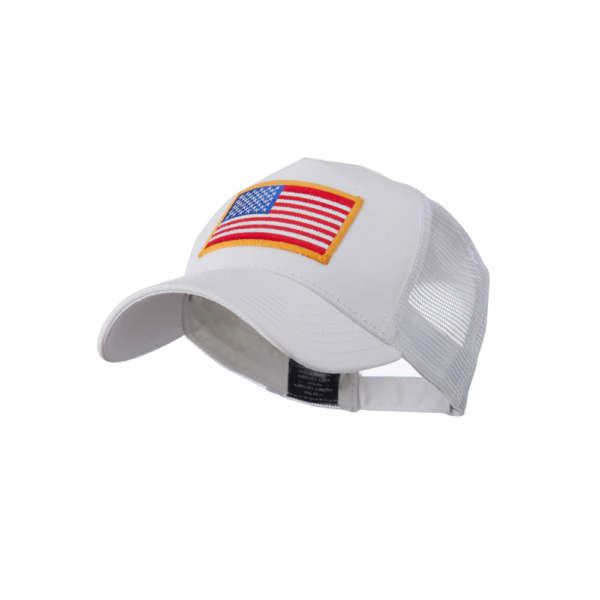 American Flag Cap White