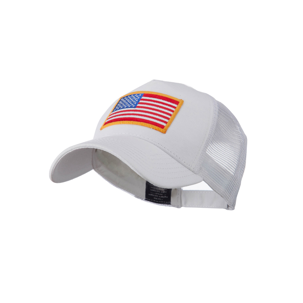 American Flag Cap White