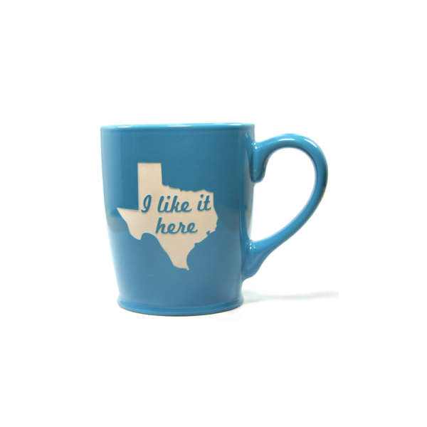 I Like It Here Mug Blue